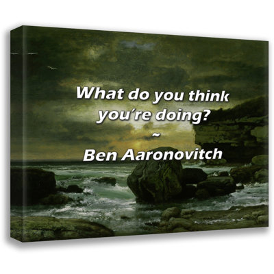 Ben Aaronovitch Quote: What do you think you’re doing?
