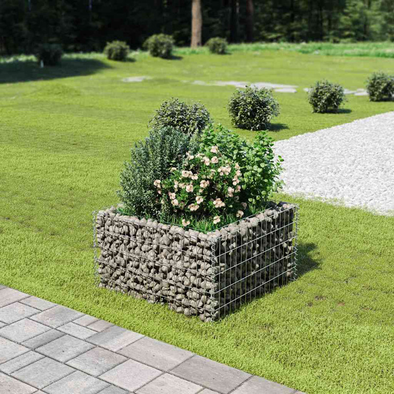Jardinière surélevée Gabion, H 35,4 po x l 35,4 po x P 19,7 po