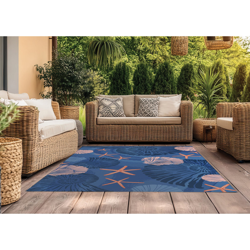Tapis d'extérieur étoile de mer, Rectangle 5 pi x 7 pi