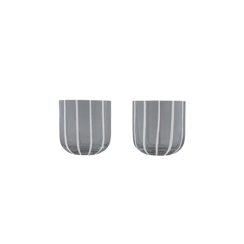 Mizu Handmade Drinking Glass, Gray