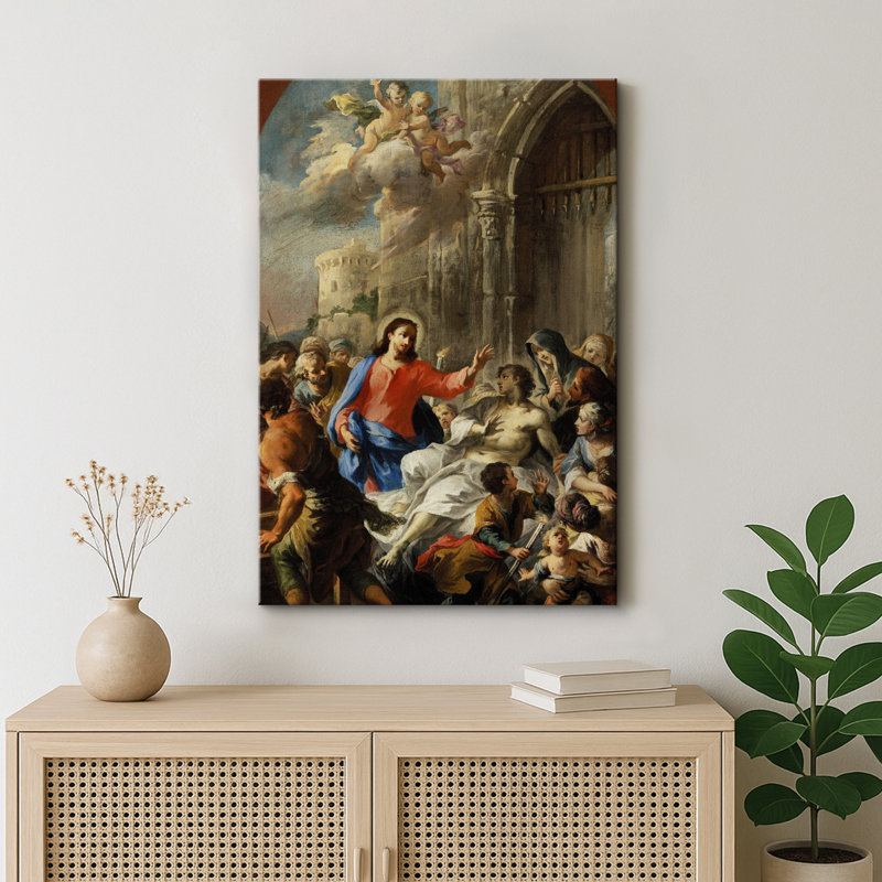 Art du Christ guérissant le mal, images de la Renaissance biblique, impression sur toile encadrée, H 36 po x l 24 po x 1,5 po