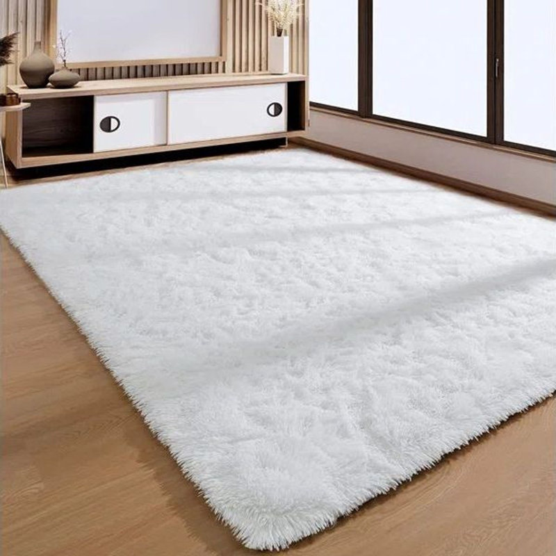 Mathilde Solid Colour Shag Area Rug, Rectangle 122 x 183 cm