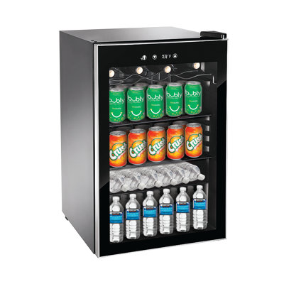 Royal Sovereign 20.4'' W Freestanding 110 Cans (12 oz.) 4.5 Cubic Feet Beverage Cooler with Wine Storage and Glass Door