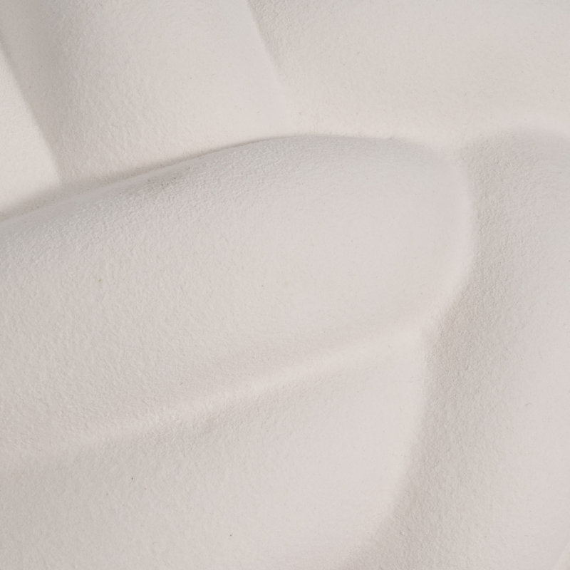 Hershman Knot Orb Rough Texture, White, 8" H x 9" W x 9" D