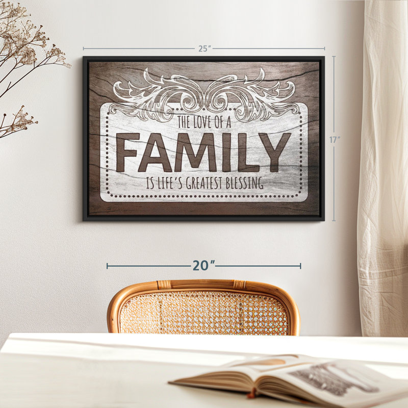 «Love Of A Family Quote II», H 25 po x l 17 po