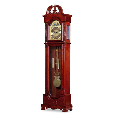 Luxury-Style Handcrafted Decorative Wooden Mechanical Floor Standing Grand Clock