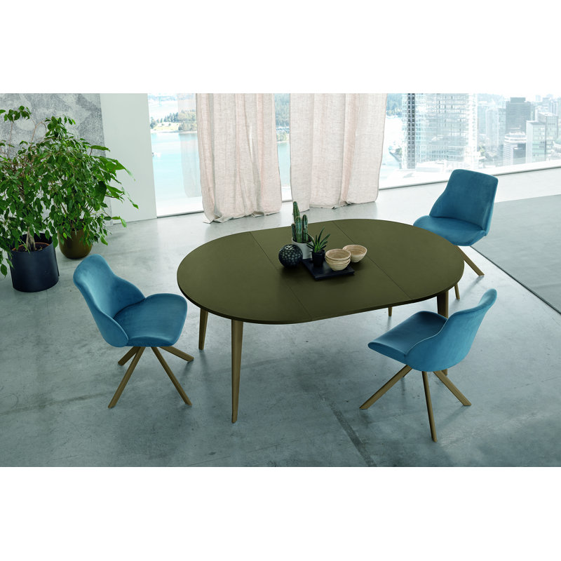 AIACE Dining Table, H77 x L240 x W90cm, Graphite, Transparent