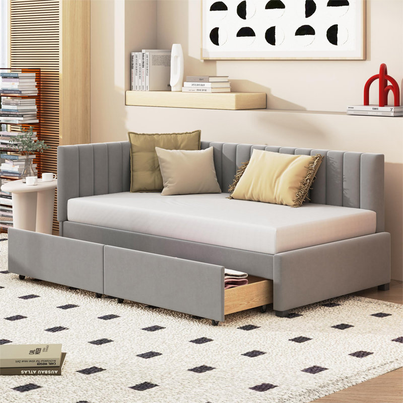 Aliyannah Upholstered Daybed, Grey