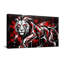 Animaux, lion aux yeux rouges et fond noir-2067700947