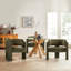 Modern Upholstered Barrel Armchair-1808113010
