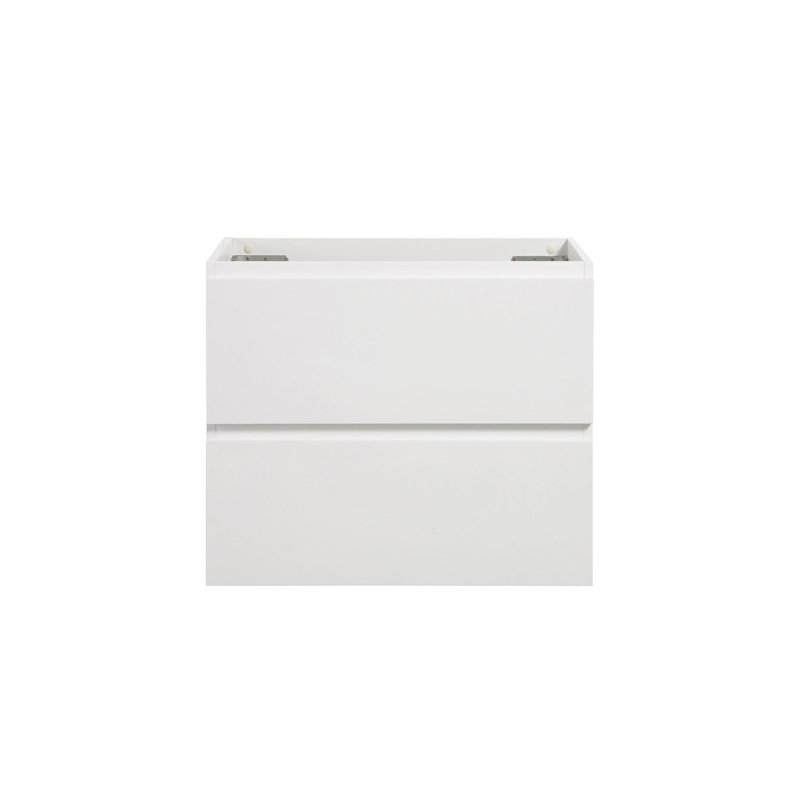 Armoire murale SANS lavabo, avec deux tiroirs, pré-assemblée, Blanc, 24"