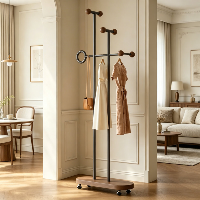Modern Luxury Coat Rack, Black