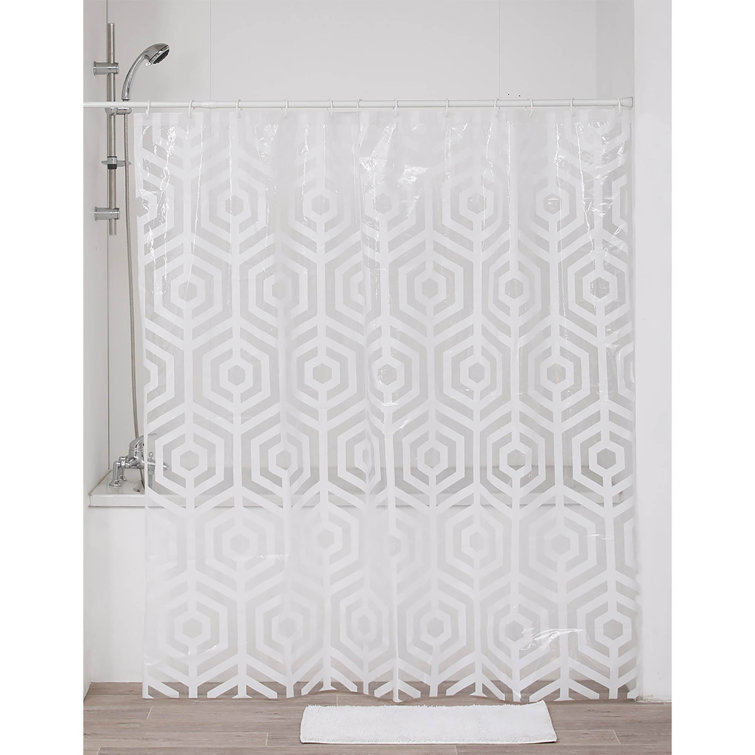 Rideau de douche en tissu géométrique 180 x 200 cm. Imperméable
