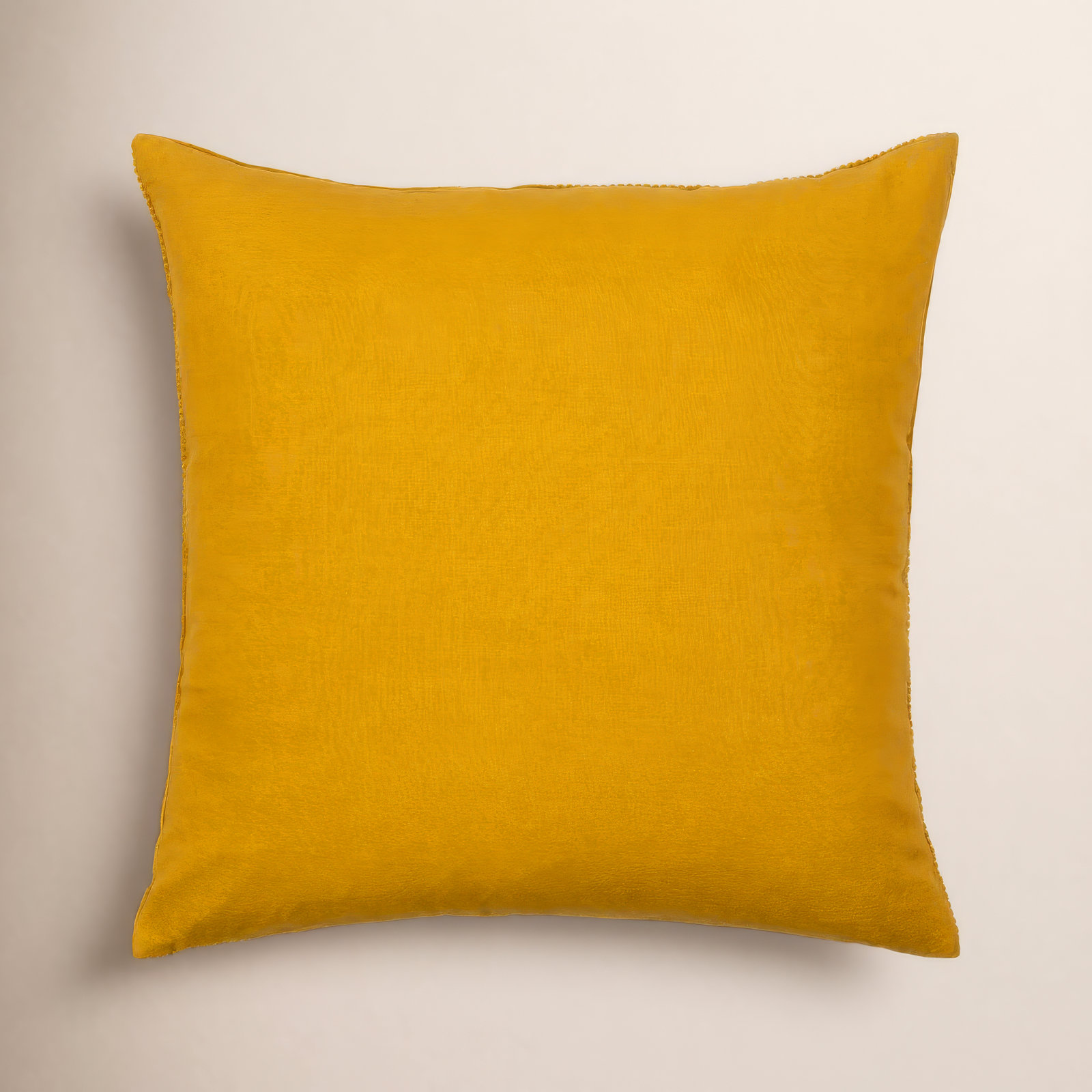 Selma Cotton Throw Pillow, 20" x 20", Mustard