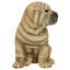 Figurine pour chien pei chiot partagé