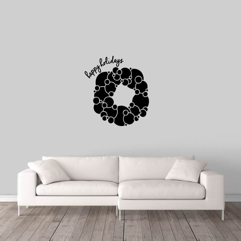 Adhésif décoratif joyeuses fêtes Maurin, Noir