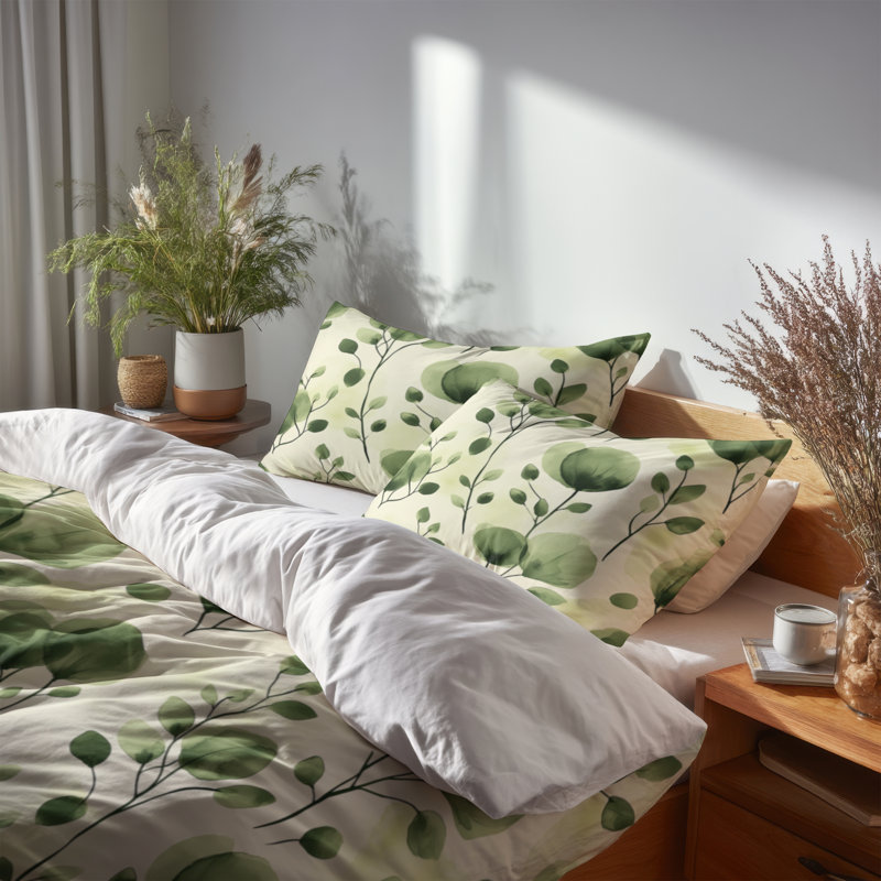 Ensemble de 4 édredons Floral Moss, Édredon grand et 3 pièces supplémentaires