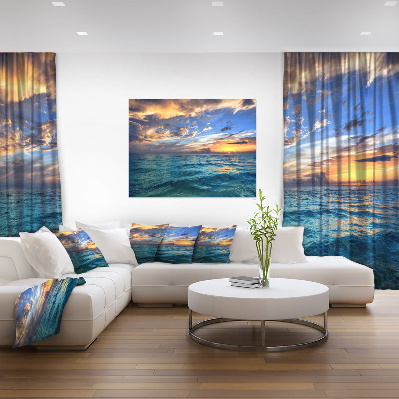 Exotic Tropical Sunset Beach Canvas Print, 20" x 12"