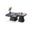 Table basse carrée en acier inoxydable-129593015