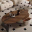Table basse moderne minimaliste en forme de feuille