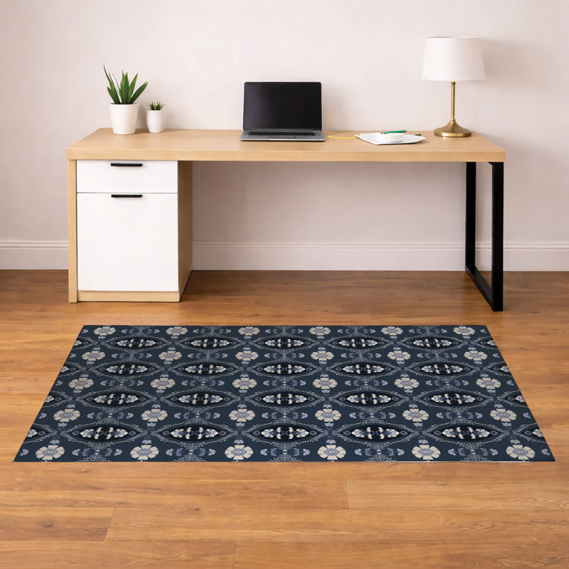 Tapis de bureau Reeva, l 36 po x P 60 po, Marine