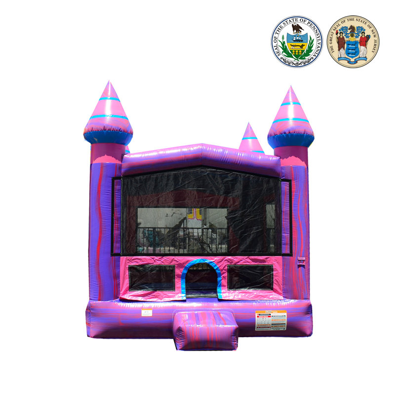  Château gonflable JumpOrange Mauve 13 pi x 13 pi (avec ventilateur), Mauve