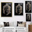 Masque tribal africain noir et blanc II - reproduction sur toile-671212825-671212822