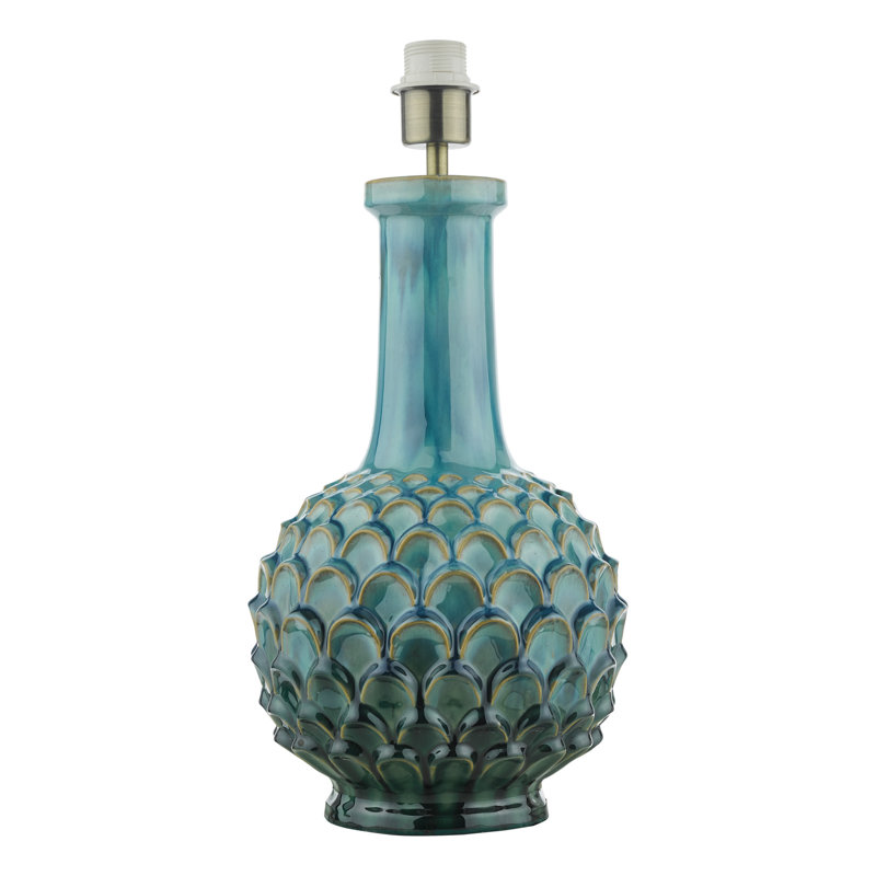 Edlyn Table Lamp Reactive Glaze Base Only, Blue