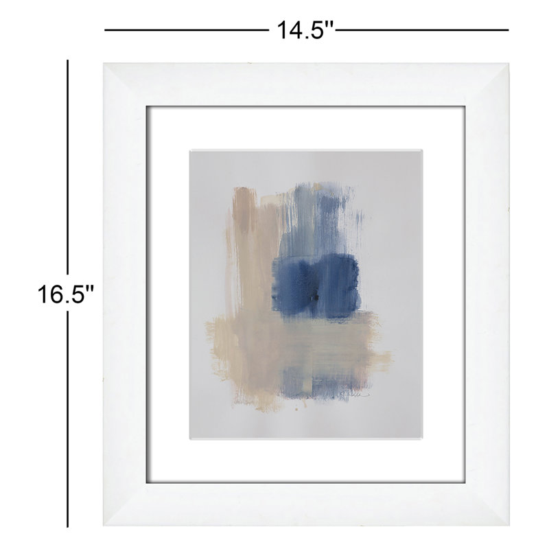 Esmeray Powder Room Wash III, impression sur papier, Cadre cubique blanc mat, H 16,5 po x l 14,5 po x P 1,25 po