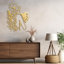 Floral et feuille de Monstera, décoration murale abstraite moderne, décoration murale en métal