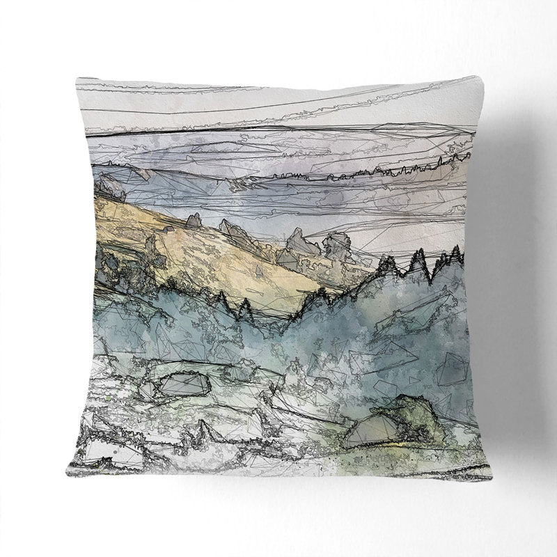 Square Throw Cushion, 40cm H x 40cm W x 15cm D, Stone