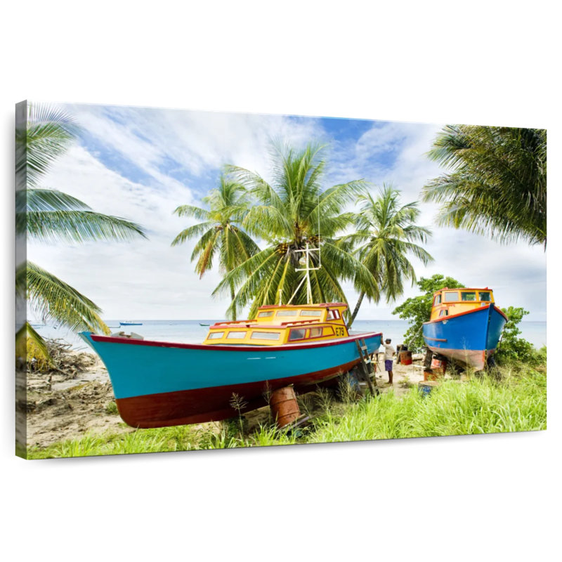 Mehar Six Men's Bay Fishing Boats, 8" H x 12" W