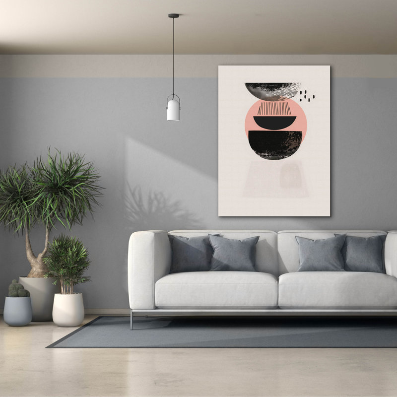 Art mural sur toile Wrought Studio ™ «Abstract Minimalist Shapes No 8» par Andreas Magnusson, H 54 po x l 40 po x P 1,5 po