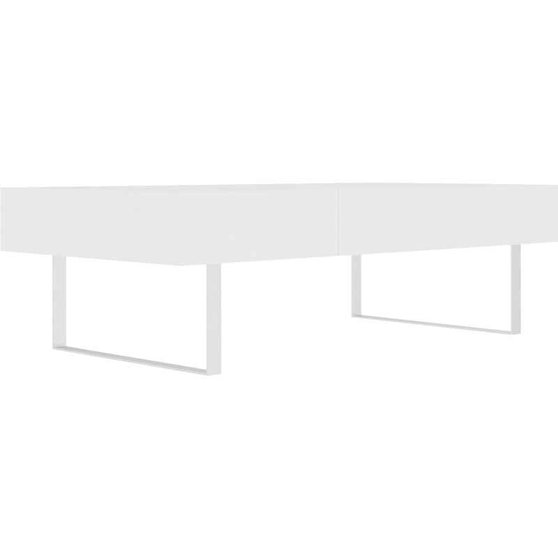 Table basse 52,4 po x 26,8 po x 15,6 po - blanc ultrabrillant, White