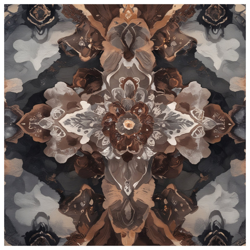 Housses de couette détaillées à motif floral de mandala, Lit simple
