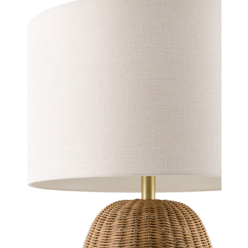 Lampe de table Ollie, Brun, Blanc