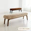 Banc rembourré en bois massif brun-1121743079