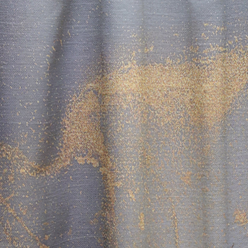 Encre liquide turquoise et bleue - Rideau moderne - Velours obscurcissant - 1 panneau, L 52 po x L 120 po