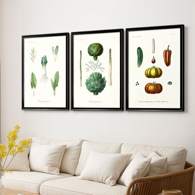 Fruit et légume Variétés I - Toile tendue avec châssis sur mesure - 3 pièces