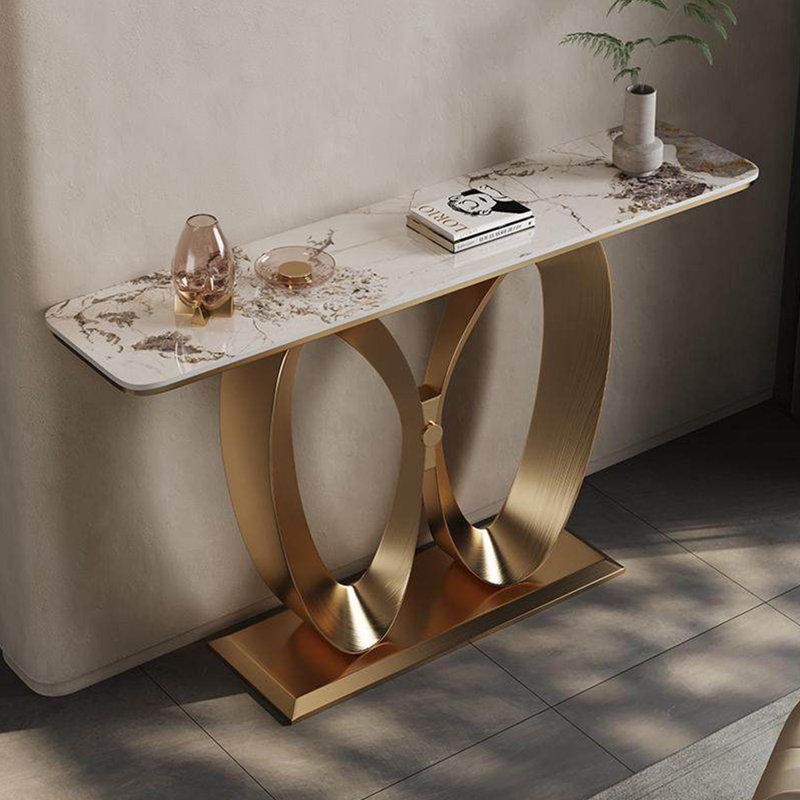 Console en pierre frittée de style italien, H 33,4 po x l 59 po x P 13,7 po