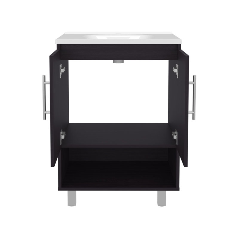 Meuble-lavabo autoportant avec portes doubles