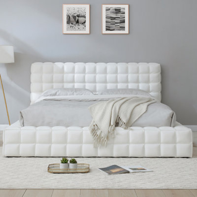 Livia Vegan Leather Upholstered Bed Fram