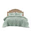 Ensemble d'édredon 3 pièces pour lit double / grand, sauge