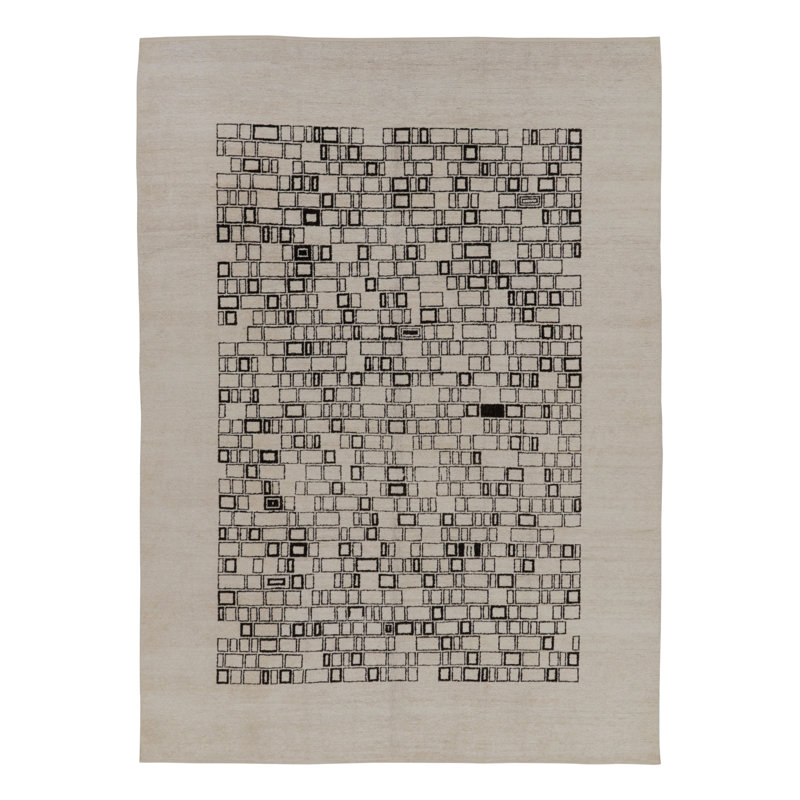 Modern One-of-a-Kind 8'7x11'0 Hand Knotted Area Rug