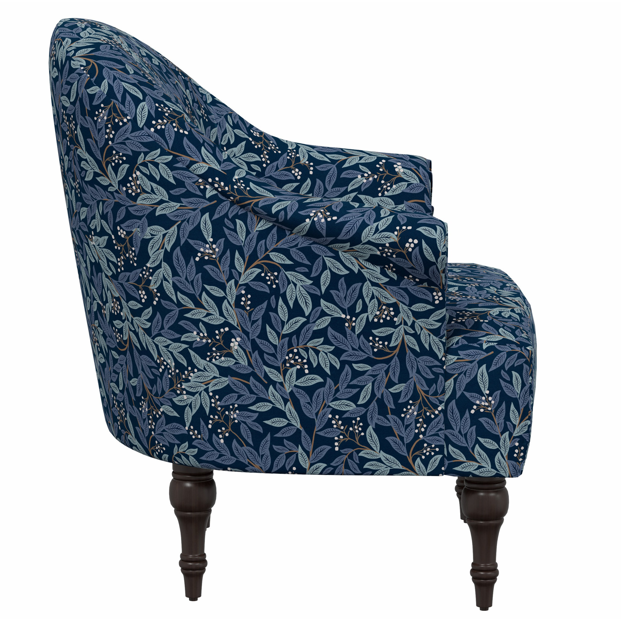 Rifle Paper Co. x Cloth & Company Josephine Chair, Rpc Willowberry Navy Linen