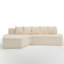 Canapé modulaire à compression avec méridienne confortable, canapé à compression irrégulière en forme de L avec siège profond, canapé-lit modulaire minimaliste pour salon, chambre, salon, ivoire-133386027