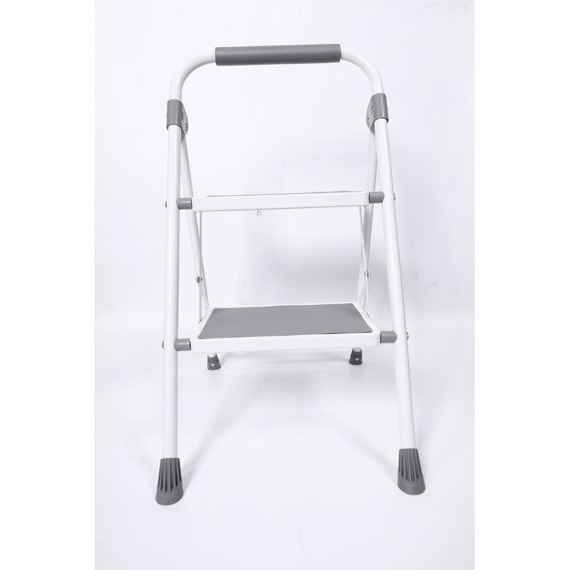 Escabeau, escabeau pliant à usage domestique en fer, Gris, 2,22 pi