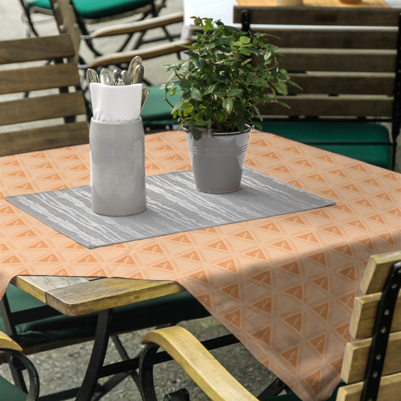 Barbra Classic Minimalist Tree Tablecloth, Light Orange