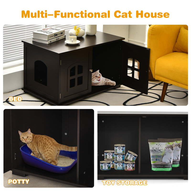 Lurmont Litter Box Enclosure, Coffee