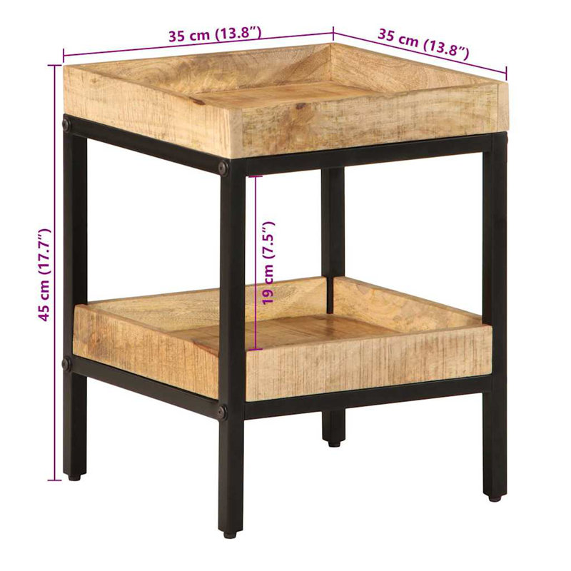 Solid Wood End Table
